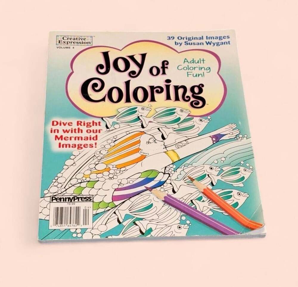 Creative Expression Joy of Coloring Volume 4 Adult Coloring Book by Susan Wygant